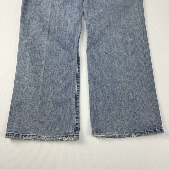 Liz Co Jeans Size 18 Stretch Straight Leg Mid Rise Blue Denim Light Wash - Picture 6 of 11